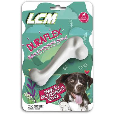 Imagem de Brinquedo LCM Ossinho de Nylon Duraflex Branco - Tam. M