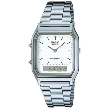 Imagem de Relógio CASIO unissex prata anadigi AQ-230A-7DMQ