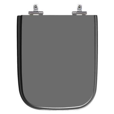 Imagem de Assento Sanitário Tivoli Cinza Escuro Tampa para Vaso Ideal Standard de Madeira Laq