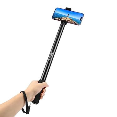 Imagem de CIADAZ PU641B 2 metros/bastão de selfie portátil de 78,7 polegadas Suporte telescópico para selfie em liga de alumínio 5 seções com parafuso de 1/4 pol. Compatível com INSTA360 X2/X3