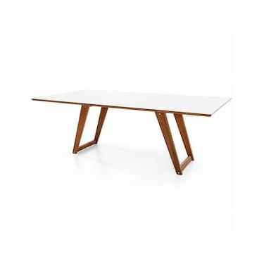 Imagem de Mesa de Jantar Retangular Herval Moara – Off White/Amêndoa