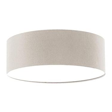 Imagem de Luminária Plafon Redondo Cúpula em Tecido 50x15 Cor:Branco5958