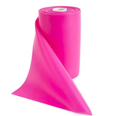 Imagem de Faixa de Super Exercício Rosa Pesado + Resistência Sem Látex Resistência Material em 8 jardas (7,6 m) Rolos a granel. Treinamento de ginástica em casa para fisioterapia, pilates, alongamento, exercícios de ioga.
