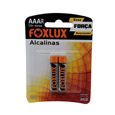 Imagem de Pilha Alcalina Palito AAA Foxlux – Tensão Nominal: 1,5V – Embalagem com 2 pilhas – Alta durabilidade – Livre de mercúrio e cádmio – Pilha Palito