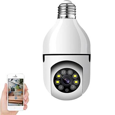Imagem de Câmera Segurança Ip Wifi Lâmpada NO2PROBLEMS Prova D'água Giratória Visão Noturna Infravermelho 1080P HD Câmeras Wireless 360° Inteligente Full HD