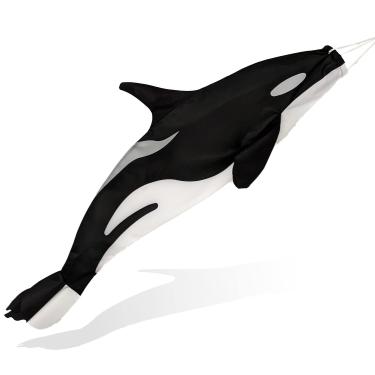 Imagem de Madrona Brands Biruta de peixe baleia orca | Decoração durável para pendurar ao ar livre | Quintal, jardim, barco, deck | 101 cm