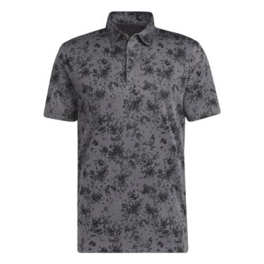 Imagem de adidas Camisa polo masculina jacquard, preta, GG