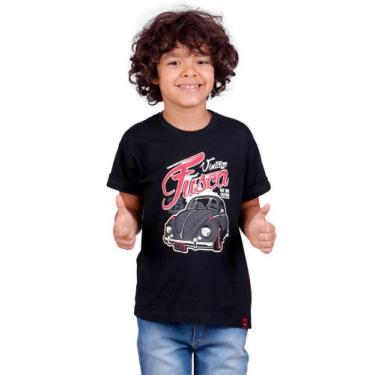 Imagem de Camiseta Infantil Fusca Rat Preta Jaguar - Art Rock