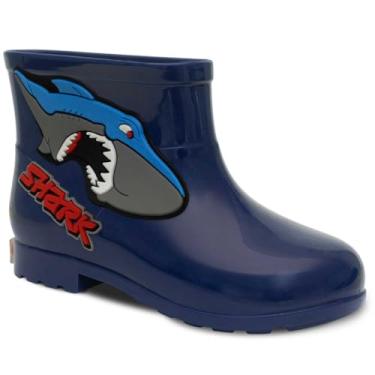 Imagem de Bota Infantil Galocha Masculina Nº 21 ao 26 Botinha Menino Moda Tubarão 09.30 (Azul Marinho, BR, Criança de 1 a 3 anos, Numérico, 22)