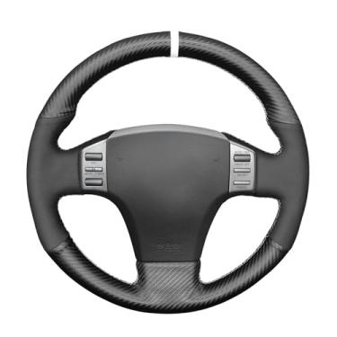 Imagem de MEWANT Capa de volante para Infiniti G35 2003-2006 feita de fibra de carbono de poliuretano e volante de camurça