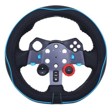 Imagem de DuoDuoBling D Capa de volante acessórios de jogo de corrida 10,6 polegadas 27 cm para PC, Xbox OneSeries X/S, g920 x920 G29 g923 g27 g25, PS4, PS3, PS5, Nintendo Switch (preto azul)