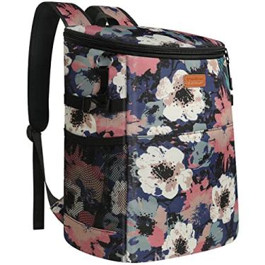 Imagem de Mochila térmica para acampamento com 30 latas, bolsa térmica térmica à prova de vazamento, à prova de vazamento, à prova d'água, almoço, piquenique, praia, viagem, trabalho, viagem, bebida, cerveja