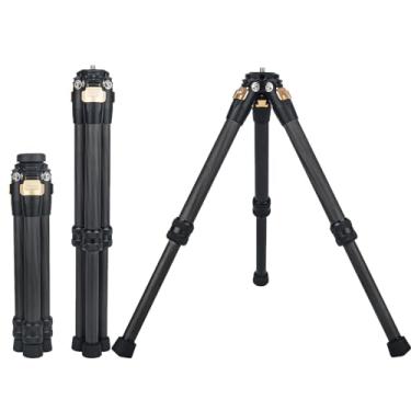 Imagem de Mini tripé universal ajustável de fibra de carbono para câmera Insta360 Insta 360 X5 X4 X3 X2 X ONE RS para GoPro Go Pro Hero 13 12 11 10 9 acessórios de câmera (ouro)