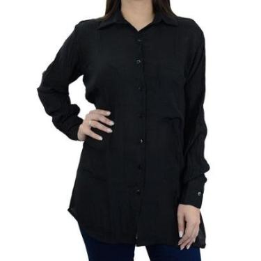 Imagem de Camisa Feminina Milani ML Chemise Maya Preta - 228-Feminino