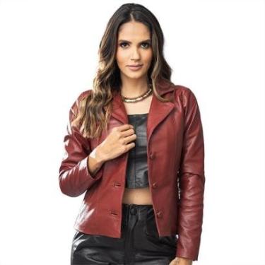 Imagem de Jaqueta de couro feminina casaco Spencer-Feminino