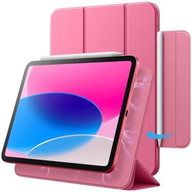 Imagem de JETech Capa Magnética para iPad (A16) 11ª/10ª Geração (2025/2022), Fixação Magnética, Case Fina para Tablet com Despertar/Sono Automático (Rosa)