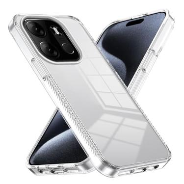 Imagem de Caso de capa de telefone de proteção Crystal Clear compatível com Tecno Spark Go 2023/Infinix Smart 7 Case, PC acrílico rígido, capa traseira protetora ultrafina, capa anti-riscos com absorção de choq
