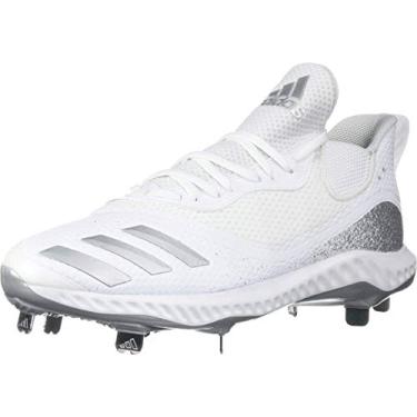 Imagem de adidas Sapato de beisebol masculino Icon V Bounce Cleats, Ftwr Branco/Prata Met./Ftwr Branco, 7