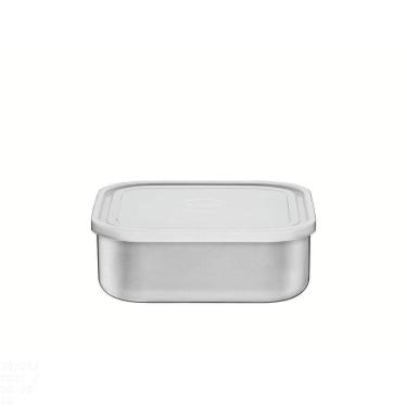 Imagem de Pote Tramontina Freezinox Em Aço Inox Quadrado Com Tampa Plástica 16 Cm 1,2 L Tramontina