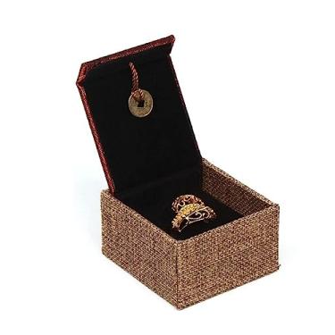 Imagem de Caixas Conjunto colar pulseira brinco anel caixas de presente caixa de exibição de jóias para casamento, jóias de noivado Presentes(Size:Red Ring Box)