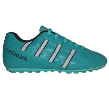 Imagem de Mathaus, Chuteira Mathaus Society Vitória Colada E Costurada + Leve Cor:Verde;Tamanho:41;Gênero:Unissex