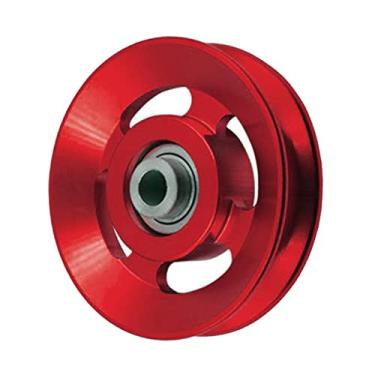 Imagem de simhoa Roda de Rolamento Universal, Roda de Rolamento de Liga de Alumínio à Prova de Desgaste Roda de Rolamento para Peça de Ginás, vermelho, 88mm