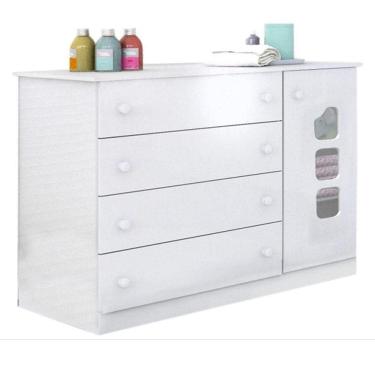Imagem de Cômoda Infantil Lívia Branco Brilho - Phoenix