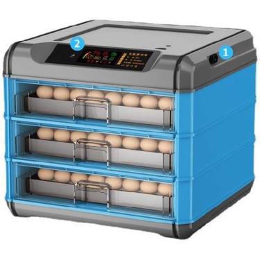 Imagem de Incubador de ovos totalmente automático 448 ovos, incubadoras de frango com controle de temperatura e virador automático de ovos, incubadora de ovos para incubação de galinhas ovo pássaro pa