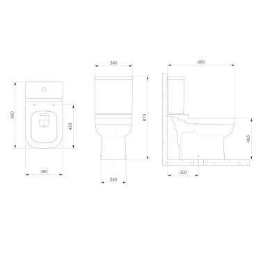 Imagem de Kit 3 Vasos Sanitário com Caixa Acoplada e Assento Soft Close Elite Celite Branco Brilhante