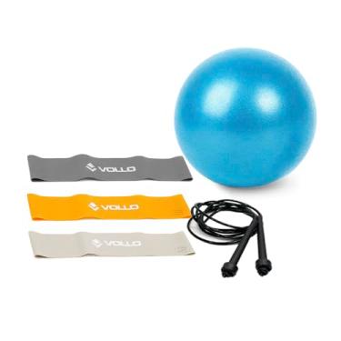 Imagem de Mini Bola Pilates + Mini Band Vollo C/3 + Corda Pular S. R.