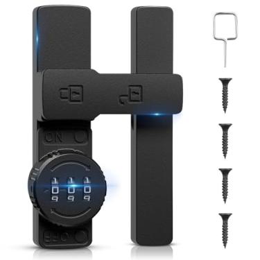 Imagem de Fechadura de porta de celeiro, fechaduras de porta de celeiro de 180 graus e travas de portão, trava de porta francesa deslizante/bifold para portão, celeiro, garagem, galpão, janela, armário, licor,