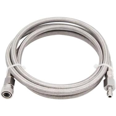 Imagem de Extensão de chicote de mangueira de enchimento de paintball PCP de aço inoxidável e sistema de carregamento com desconexão rápida