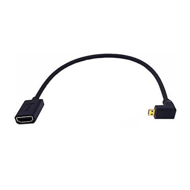 Imagem de Cabo micro HDMI 2.1 para HDMI 2.1 para HDMI 2.1 da MysRuida, cabo extensor adaptador adaptador micro HDMI macho 8K 8K para fêmea HDMI 8K, OD 4 mm Slim Ultra HD HDMI 2.1, versão 8K, 8 k@60 Hz