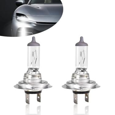 Imagem de UGSHY Lâmpada de farol de halogênio H7, lâmpada de halogêneo automática super brilhante, substituição de farol de neblina de 12V 55W, feixe alto/baixo universal para carros, caminhões, pacote com 2