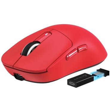 Imagem de ATTACK SHARK Mouse para jogos X3PRO 4K/8K leve sem fio com três modos (com fio/2,4 GHz/BT), sensor óptico PAW3395, DPI de 26K, switch Kailh GM8.0, bateria longa, 7 botões para PC/laptop/Win/Mac