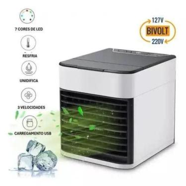 Imagem de Mini Ar Condicionado Portátil Umidificador Climatizador Cooler Luz Led