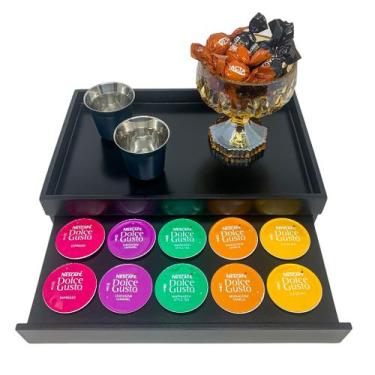 Imagem de Bandeja Porta Cápsula Dolce Gusto 15 Cápsulas Preta - WebBar