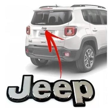 Imagem de Emblema Letreiro Traseiro Jeep Renegade Porta Mala Cromado - Marcon