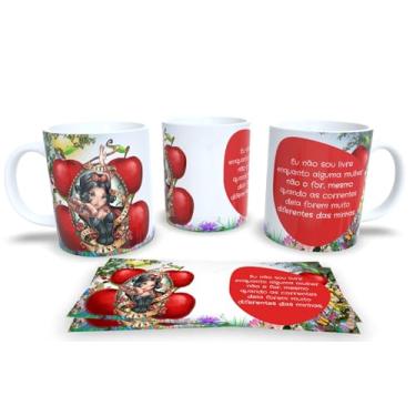 Imagem de Canecas de Porcelana Branca Personalizadas Princesas Empoderadas (Kiss)