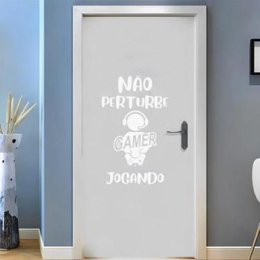 Imagem de Adesivo Não Perturbe Gamer Decoração Casa, Quarto, Sala e Porta - Impr