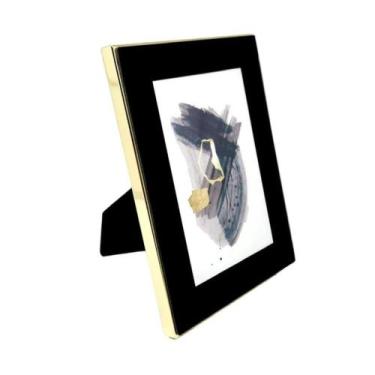 Imagem de Porta Retrato de Aço Inox e Vidro Para Foto 10x15cm - Woff - Wolff
