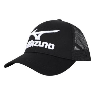 Imagem de Boné Aba Curva Mizuno Osaka New, Preto, Branco, Único