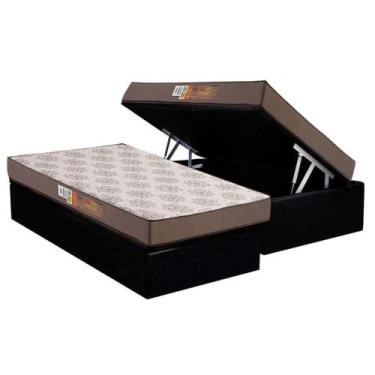 Imagem de Colchão Polar D28 Pérola Class Black+Cama Baú 88x188 - Colchões Polar