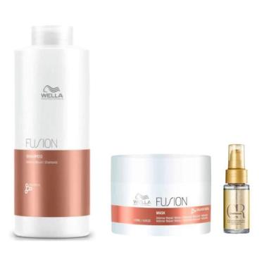 Imagem de Kit Fusion Shampoo, Máscara & Oil Reflections - Wella