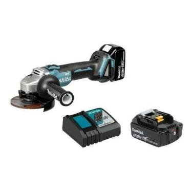 Imagem de Esmerilhadeira Dga504 + 2 Baterias 5 Ah + Carregador Makita, Bivolt