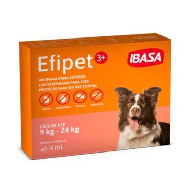 Imagem de Antipulga e Carrapatos Efipet 3+ 4,0mL para Cães de 9 a 24 kg - Ibasa