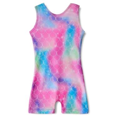 Imagem de MYQFF Collant de ginástica 8t 9t para meninas, collant de balé, para crianças, adolescentes, motociclistas, roupas de dança hip hop, para apresentações de treinamento de competição, sereia fofa