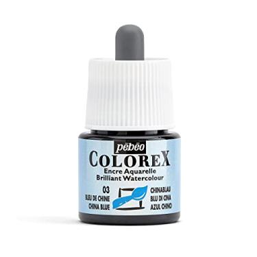 Imagem de Pebeo Colorex, tinta aquarela, frasco de 45 ml com conta-gotas - azul chinês