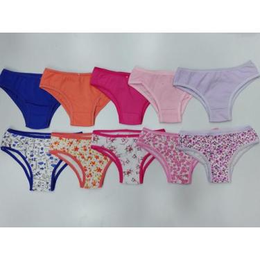 Imagem de Calcinha Calcolinha Infantil Linda e Confortável - Kit com 10 peças - 