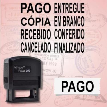 Imagem de Carimbo pronto PAGO ENTREGUE RECEBIDO - Nykon, ENTREGUE